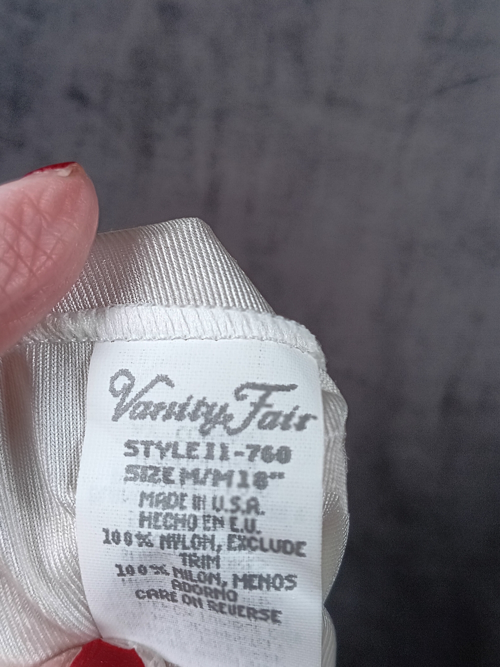 Vanity Fair White Satin-Look Half Slip - Picture 2 of 3
